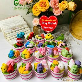 SET RAU CÂU CUPCAKE VƯỜN THÚ - GELLI - GCC08