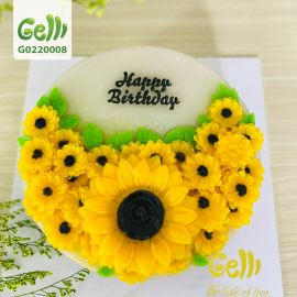 Bánh sinh nhật rau câu 4D hoa hướng dương - Gelli - G0220008