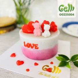 BÁNH SINH NHẬT RAU CÂU 4D - VALENTINE CÙNG GẤU YÊU - GELLI – G0225004