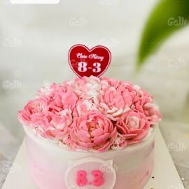 Bánh sinh nhật rau câu 4D Hoa Love Mom - Gelli - G0225014