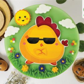 Bánh Sinh Nhật Rau Câu 4D gà siêu ngầu - GELLI – G0322010
