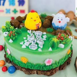 Bánh Sinh Nhật Rau Câu 4D gà con lon ton - GELLI – G0322011