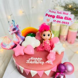 Bánh Sinh Nhật Rau Câu 4D Búp Bê & Bé Rồng - Gelli - G0423011