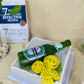 BÁNH SINH NHẬT RAU CÂU 2D HENIKEN CHO NAM - GELLI - G0518005