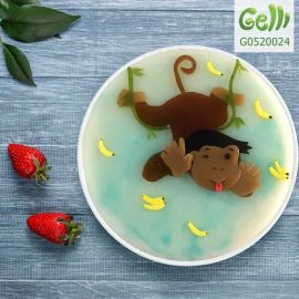 Bánh Sinh Nhật Rau Câu 2D Monkey bananas - GELLI – G0520024