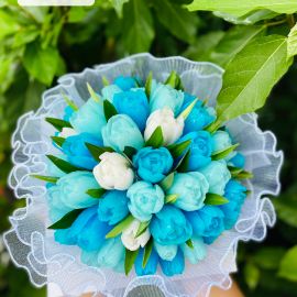 Bánh Sinh Nhật Rau Câu 4D Bó Hoa Tulip Xanh  - GELLI - G0524005