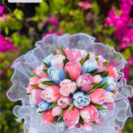 Bánh Sinh Nhật Rau Câu 4D Bó Hoa Tulip  - GELLI - G0524006