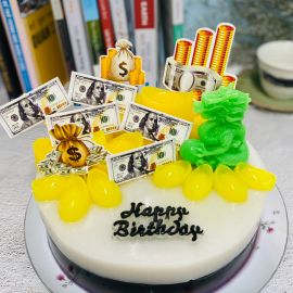 Bánh Sinh Nhật Rau Câu 4D Con Rồng Và Tiền Vàng - GELLI - G0620005