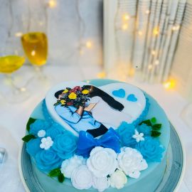 Bánh sinh nhật rau câu 4D Anh Yêu Vợ Bầu - Gelli - G0722010