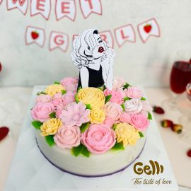 BÁNH SINH NHẬT RAU CÂU 4D SWEET GIRL - GELLI - G0722014