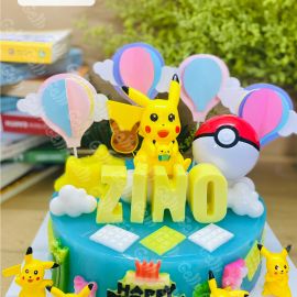BÁNH SINH NHẬT RAU CÂU 4D PIKACHU CHO BÉ TRAI - GELLI – G0724001