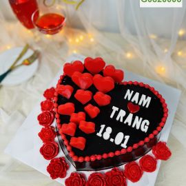 Bánh sinh nhật rau câu thả tim cho ngày valentine - Gelli - G0820006