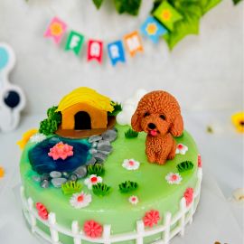 BÁNH SINH NHẬT RAU CÂU 4D CHÚ CHÓ POODLE - GELLI – G0822003