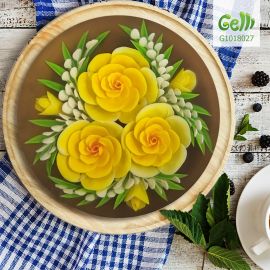 BÁNH SINH NHẬT RAU CÂU 3D HỒNG VÀNG XINH XẮN CHO NỮ - GELLI  - G1018027