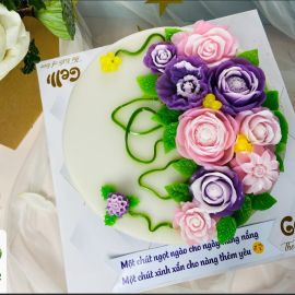 Bánh sinh nhật rau câu 4D chùm hoa đủ loại - Gelli - G1019002