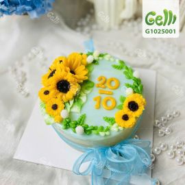 Bánh sinh nhật rau câu 4D hoa hướng dương ngọt ngào tặng 20/10 - Gelli - G1025001