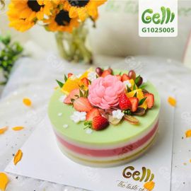 Bánh sinh nhật rau câu hoa nở & trái cây tươi – Gelli – G1025005
