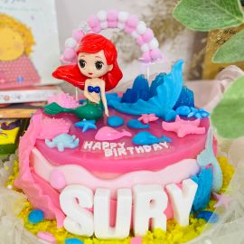 BÁNH SINH NHẬT RAU CÂU 4D NÀNG TIÊN CÁ CHO BÉ GÁI - GELLI – G1123003