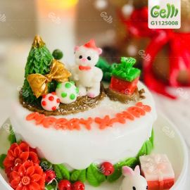 Bánh Sinh Nhật Rau Câu Noel Gấu Tuyết - Gelli - G1125008