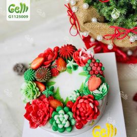Bánh sinh nhật rau câu vòng hoa Noel – Gelli – G1125009