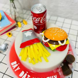 BÁNH SINH NHẬT RAU CÂU CHO BÉ TUỔI TEEN HÌNH HAMBURGER - GELLI - G0423016