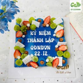 Bánh sinh nhật rau câu trái cây tươi kỷ niệm thành lập QĐND Việt Nam 22/12 – Gelli - G1225006