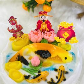 SET CÁ CHÉP RAU CÂU CÚNG ÔNG TÁO & THẦN TÀI - GELLI - GCACHEP07