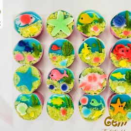 SET RAU CÂU CUPCAKE ĐẠI DƯƠNG - GELLI - GCC02