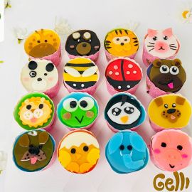 SET RAU CÂU CUPCAKE VƯỜN THÚ - GELLI - GCC03